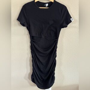 H&M Black Ruched Dress